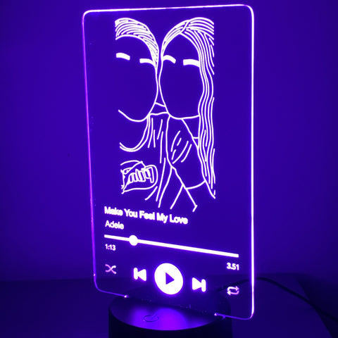 Lámpara Spotify LED Personalizada 7 en 1