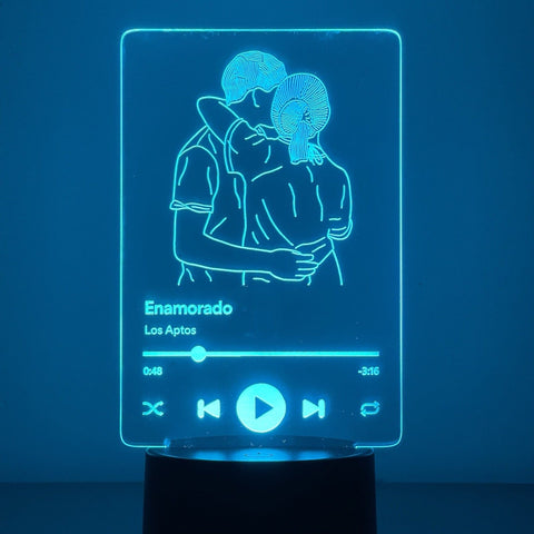 Lámpara Spotify LED Personalizada 7 en 1