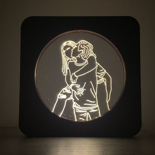 Copainmx Marco LED de Círculo regalo para parejas