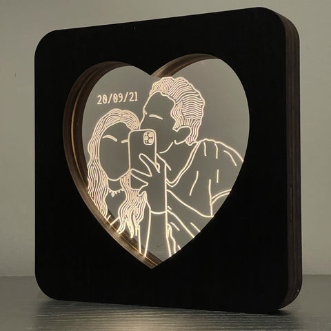 Marco LED de Corazón