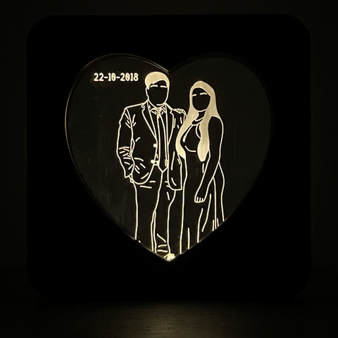 Marco LED de Corazón