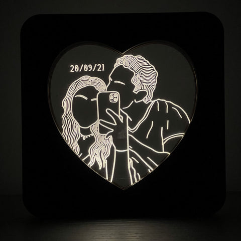 Marco LED de Corazón