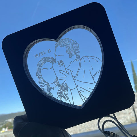 Marco LED de Corazón